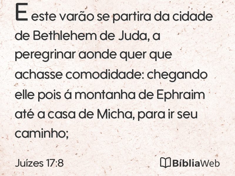 Juízes 17:8 em imagem para compartilhar