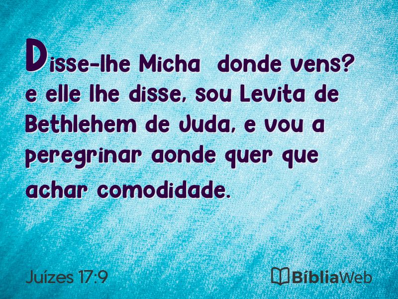 Juízes 17:9 em imagem para compartilhar