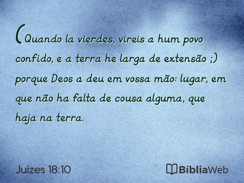 Juízes 18:10 em imagem para compartilhar