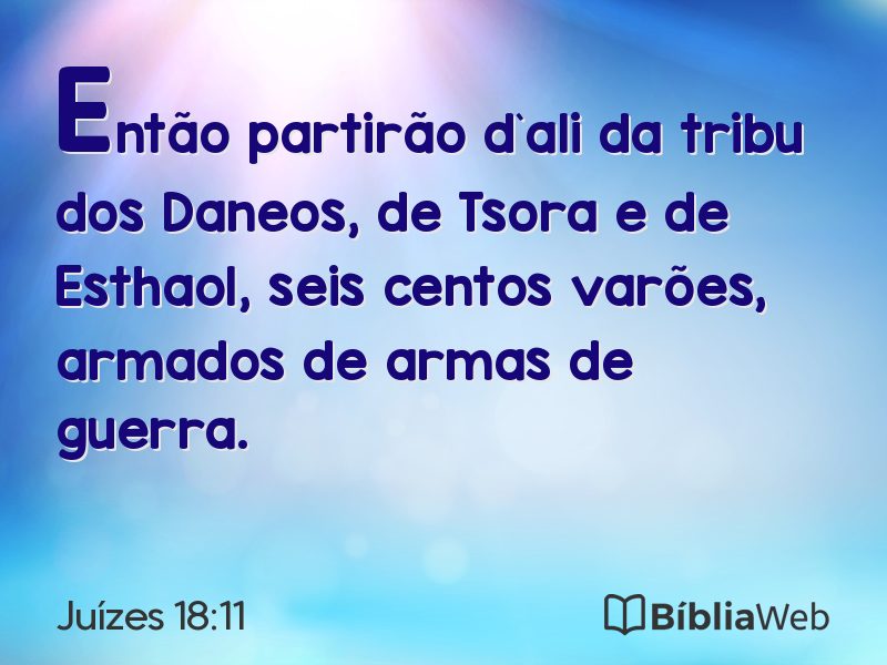 Juízes 18:11 em imagem para compartilhar