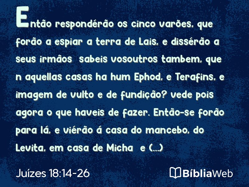 Juízes 18:14-26 em imagem para compartilhar