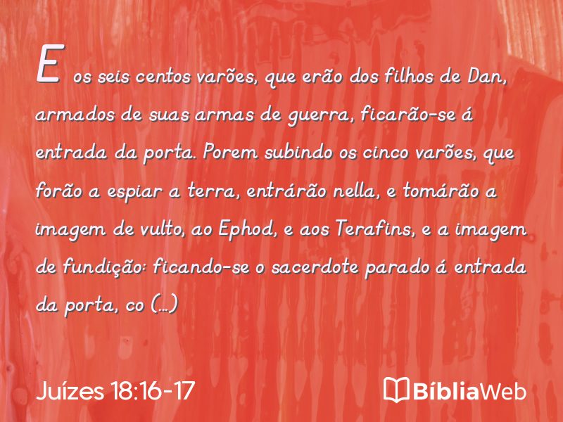 Juízes 18:16-17 em imagem para compartilhar