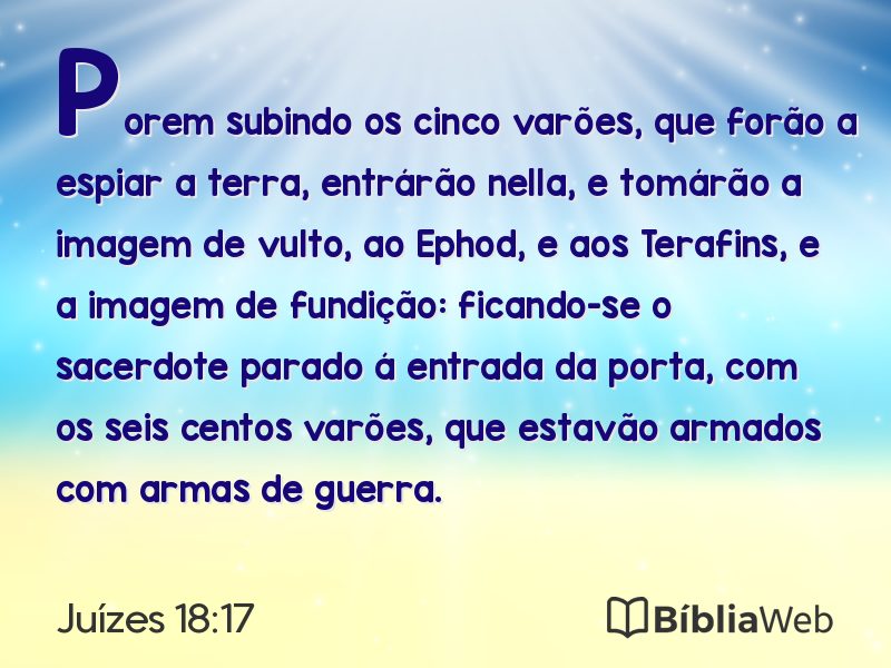 Juízes 18:17 em imagem para compartilhar