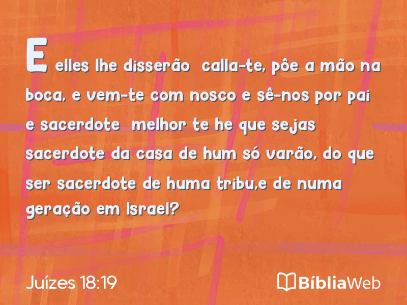 Juízes 18:19 em imagem para compartilhar