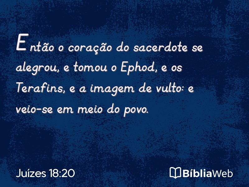 Juízes 18:20 em imagem para compartilhar
