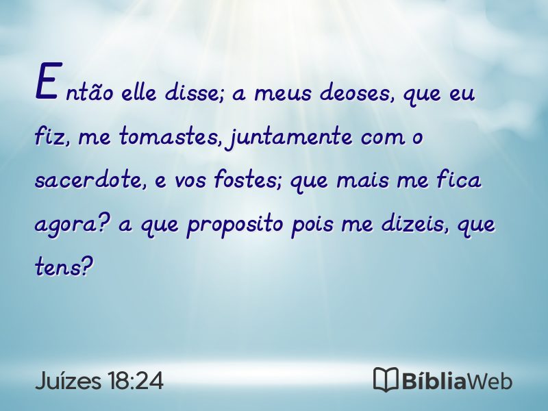 Juízes 18:24 em imagem para compartilhar
