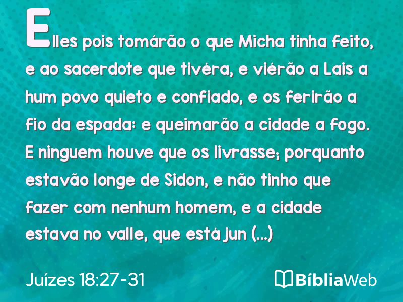 Juízes 18:27-31 em imagem para compartilhar