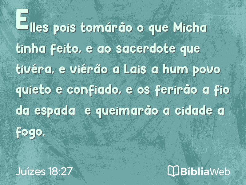 Juízes 18:27 em imagem para compartilhar