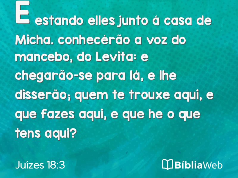 Juízes 18:3 em imagem para compartilhar