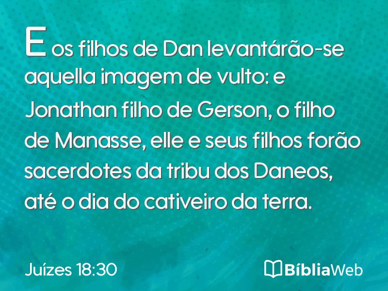 Juízes 18:30 em imagem para compartilhar