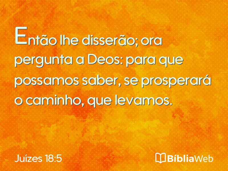 Juízes 18:5 em imagem para compartilhar