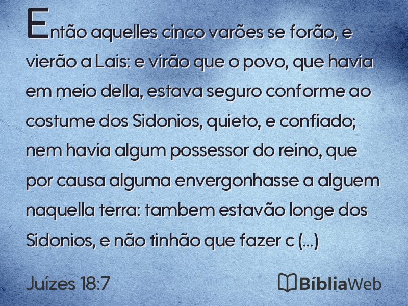 Juízes 18:7 em imagem para compartilhar