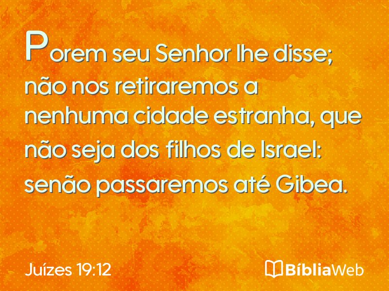 Juízes 19:12 em imagem para compartilhar