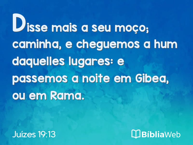 Juízes 19:13 em imagem para compartilhar