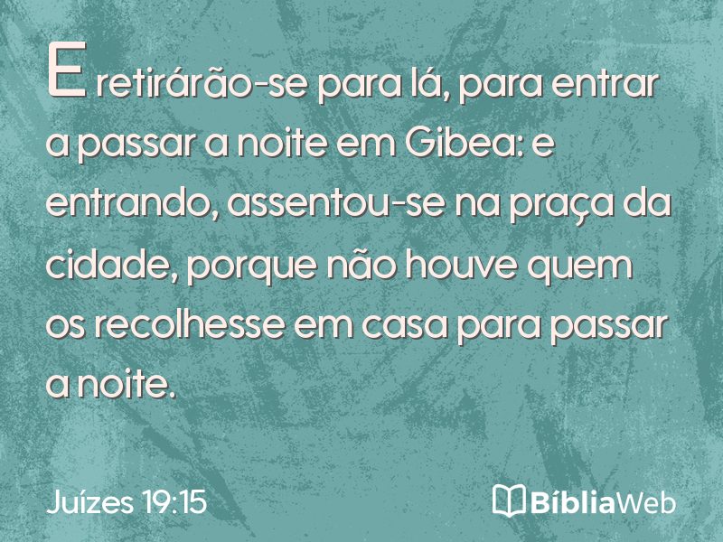 Juízes 19:15 em imagem para compartilhar