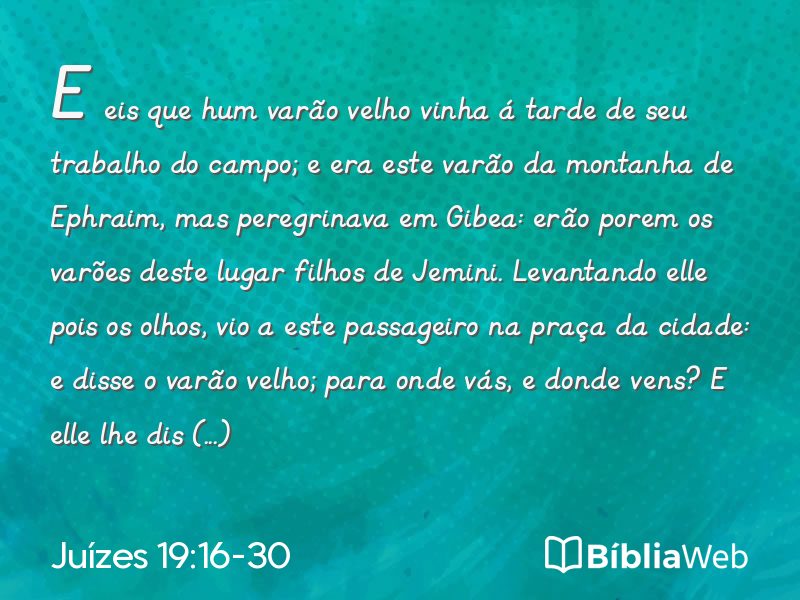Juízes 19:16-30 em imagem para compartilhar