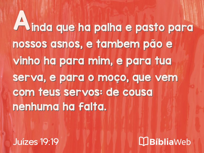 Juízes 19:19 em imagem para compartilhar