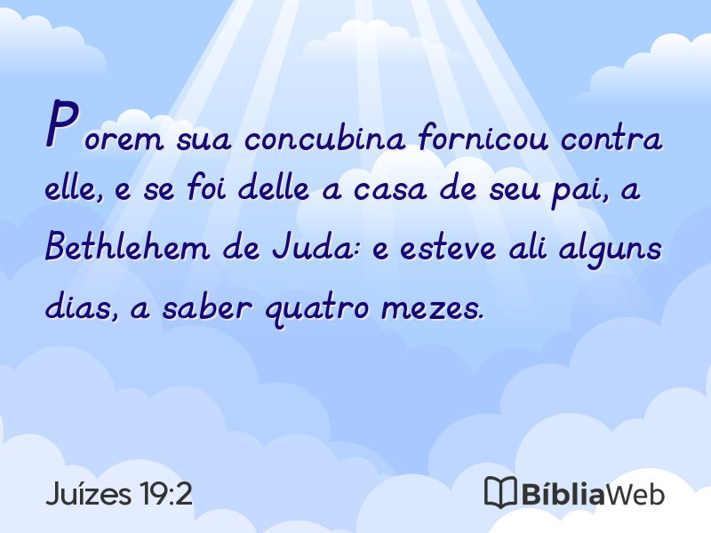 Juízes 19:2 em imagem para compartilhar