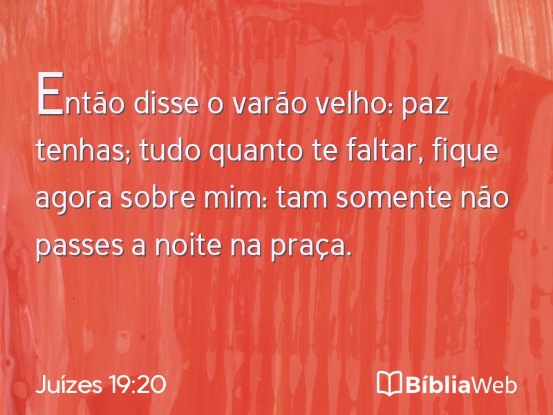 Juízes 19:20 em imagem para compartilhar