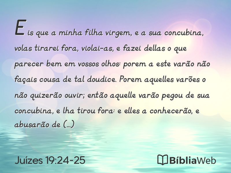 Juízes 19:24-25 em imagem para compartilhar