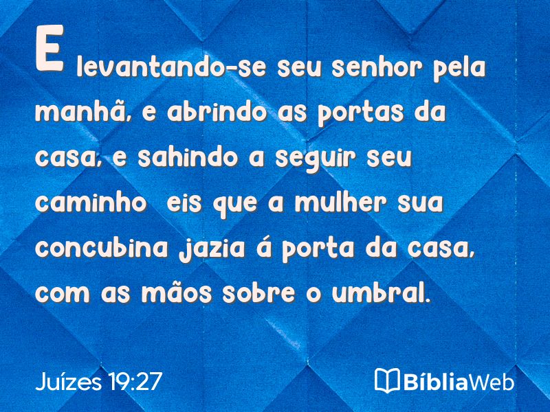 Juízes 19:27 em imagem para compartilhar