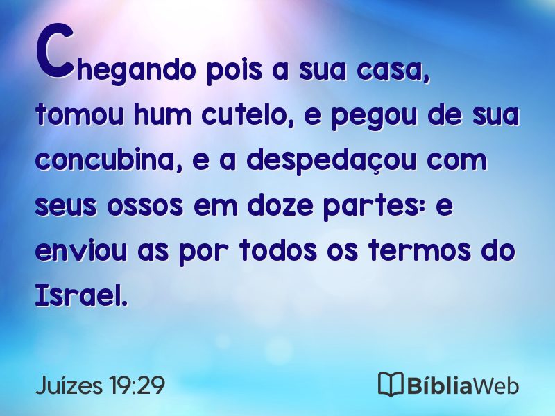 Juízes 19:29 em imagem para compartilhar