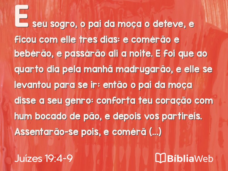 Juízes 19:4-9 em imagem para compartilhar