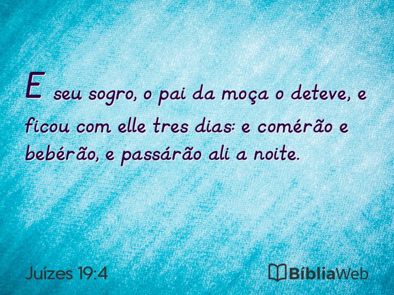Juízes 19:4 em imagem para compartilhar