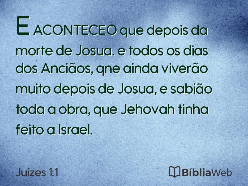 Juízes 1:1 em imagem para compartilhar