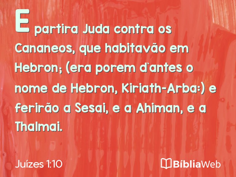 Juízes 1:10 em imagem para compartilhar