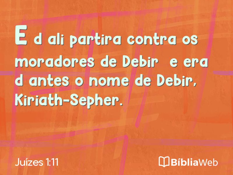 Juízes 1:11 em imagem para compartilhar