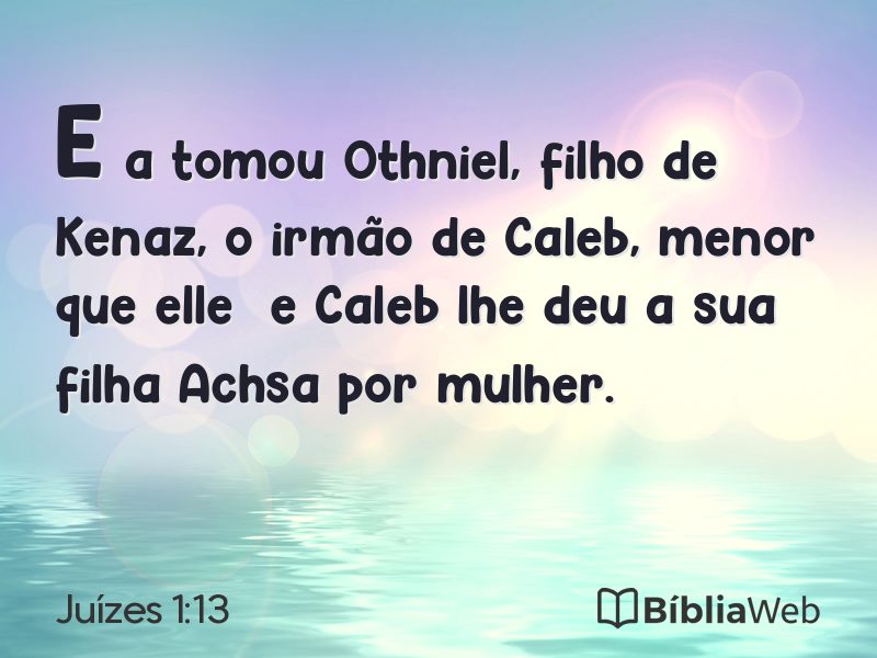 Juízes 1:13 em imagem para compartilhar
