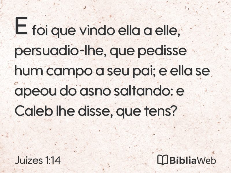 Juízes 1:14 em imagem para compartilhar