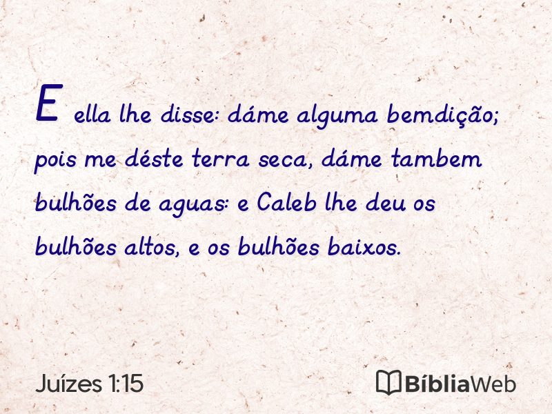 Juízes 1:15 em imagem para compartilhar
