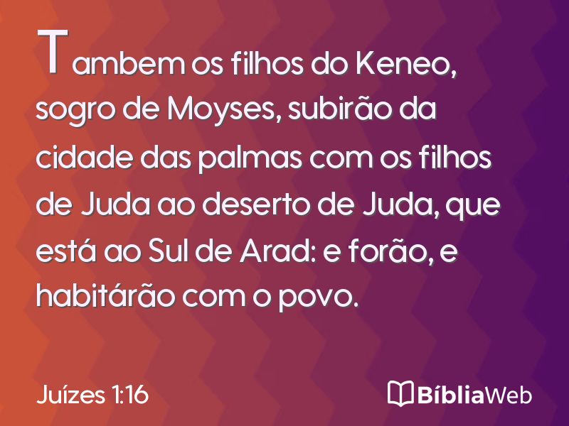 Juízes 1:16 em imagem para compartilhar
