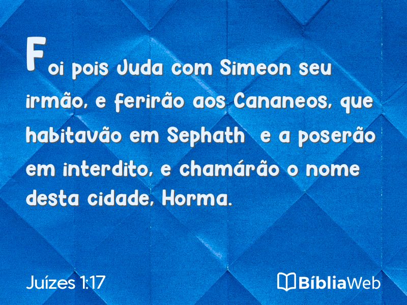 Juízes 1:17 em imagem para compartilhar
