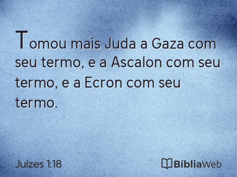 Juízes 1:18 em imagem para compartilhar