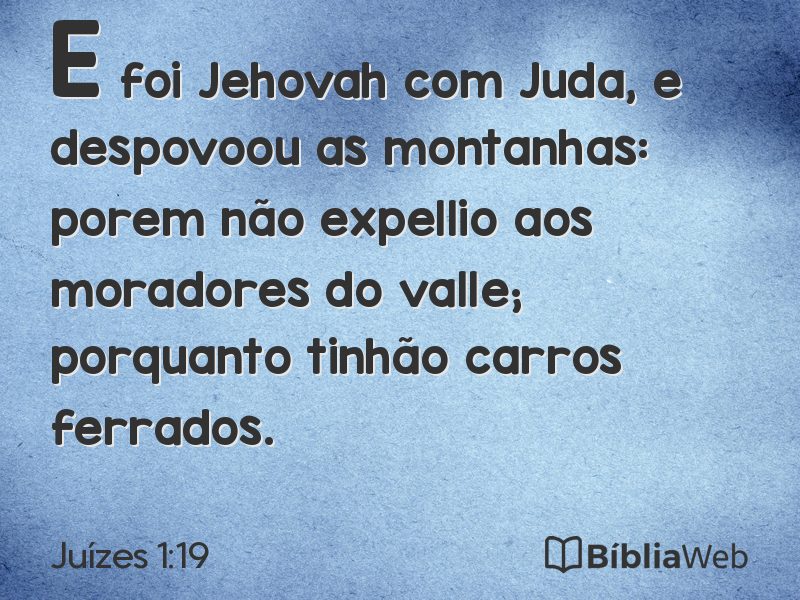 Juízes 1:19 em imagem para compartilhar