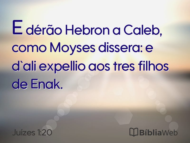 Juízes 1:20 em imagem para compartilhar