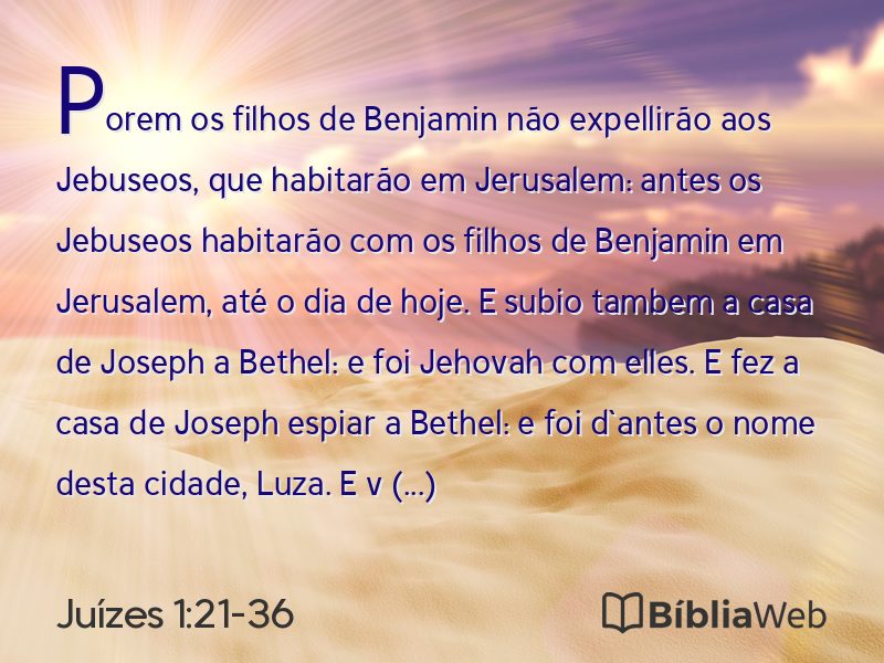 Juízes 1:21-36 em imagem para compartilhar
