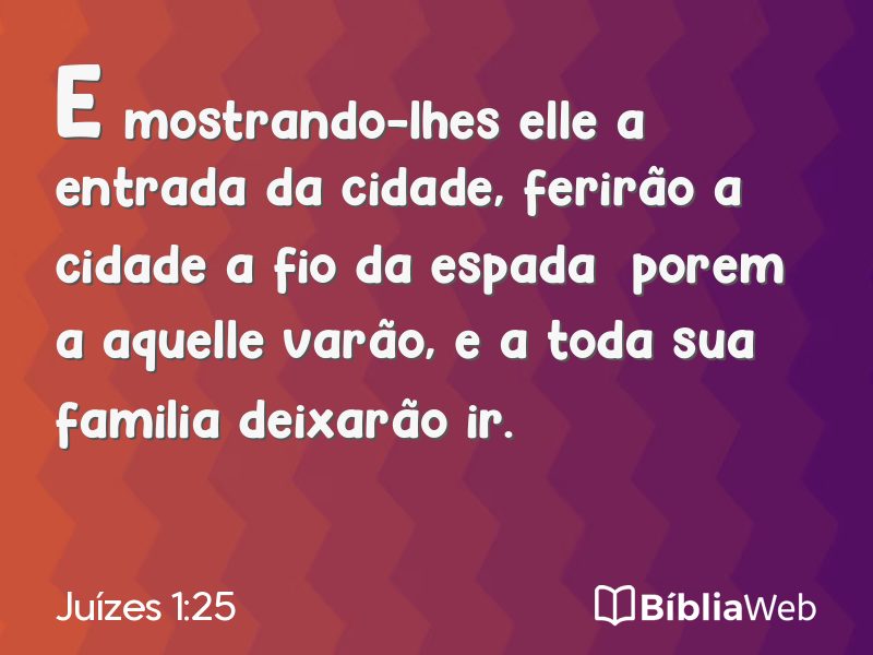 Juízes 1:25 em imagem para compartilhar