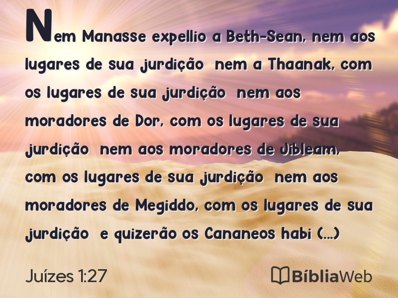 Juízes 1:27 em imagem para compartilhar