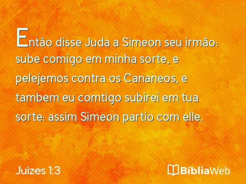 Juízes 1:3 em imagem para compartilhar