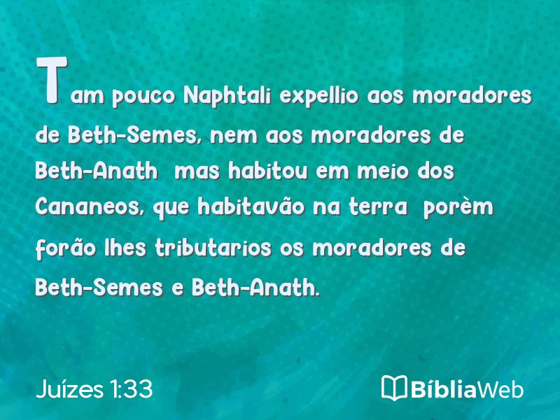 Juízes 1:33 em imagem para compartilhar