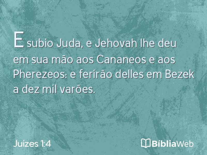 Juízes 1:4 em imagem para compartilhar
