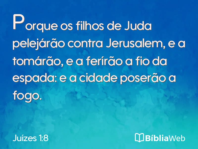 Juízes 1:8 em imagem para compartilhar