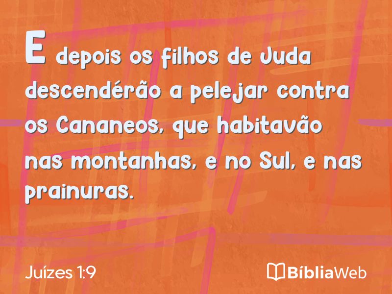 Juízes 1:9 em imagem para compartilhar