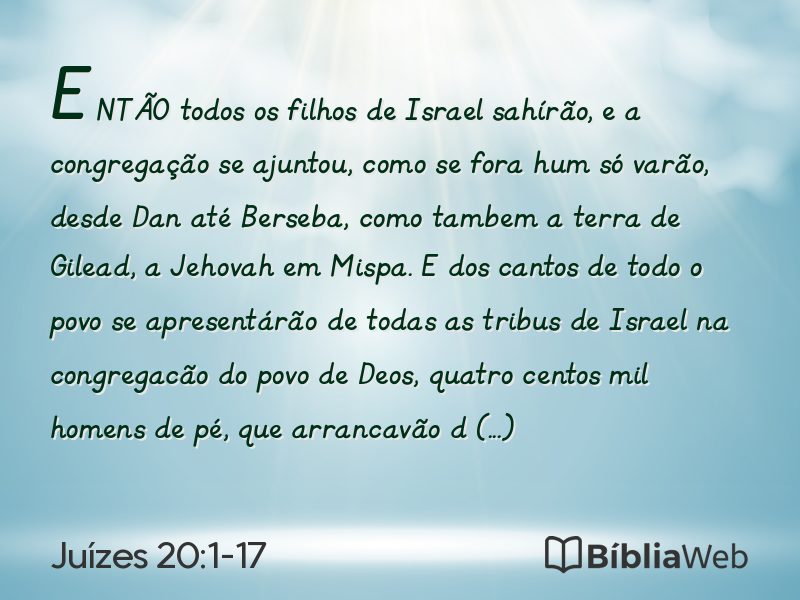 Juízes 20:1-17 em imagem para compartilhar