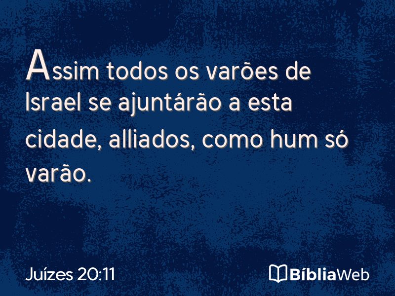Juízes 20:11 em imagem para compartilhar