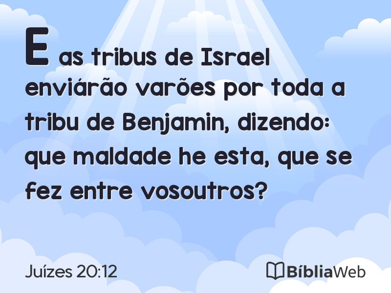 Juízes 20:12 em imagem para compartilhar